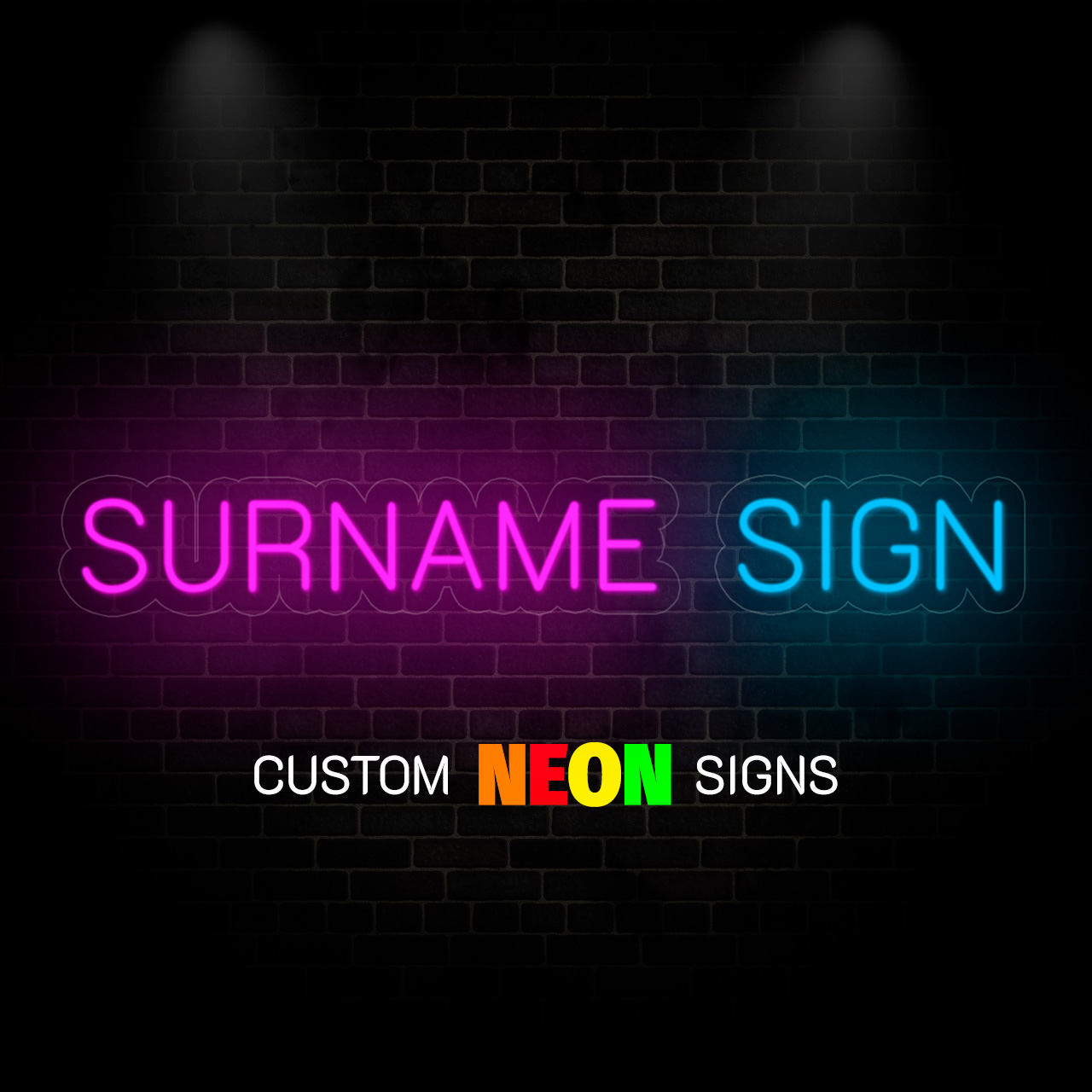 Surname sign Neon Signs